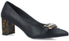 Membur Décolleté Donna in Pelle Scarpe Con Tacco Maculato 5,5 Cm Dettaglio Medaglione Dorato Collezione Aut-Inv 2022/23
