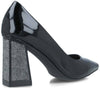 Membur Décolleté Donna in Vernice Con Tacco 8 Cm Scarpe a Punta Suola in Gomma Collezione Aut-Inv 2022/23
