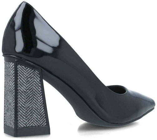 Membur Décolleté Donna in Vernice Con Tacco 8 Cm Scarpe a Punta Suola in Gomma Collezione Aut-Inv 2022/23