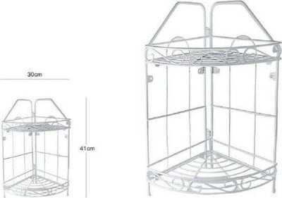 Mensola-Angolare-Angoliera-2-Ripiani-Porta-Oggetti-Bagno-Metallo-Bianco-52527