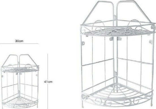 Mensola-Angolare-Angoliera-2-Ripiani-Porta-Oggetti-Bagno-Metallo-Bianco-52527
