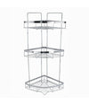 Mensola Angolare Cromata Per Doccia A 3 Ripiani Piani Organizer Per Bagno 59257