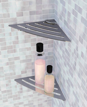 Mensola Angolare Doccia In Acciaio Inox Serie Point 6 Menosla Design Pratica E Moderna Made In Italy