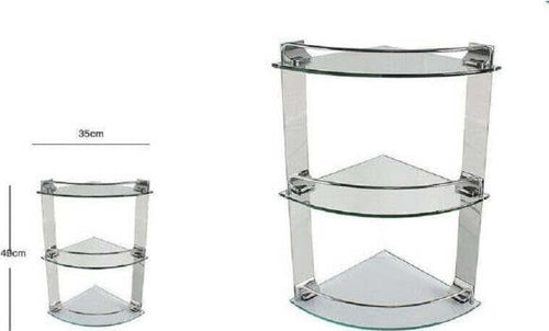 Mensola Bagno Angolare A 3 Livelli Ripiani Piani Metallo In Vetro Arredo 52911 Casa e cucina/Bagno/Accessori per il bagno/Accessori per la doccia/Mensole Trade Shop italia - Napoli, Commerciovirtuoso.it