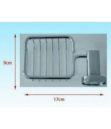 Mensola Bagno Doccia Porta Sapone Saponetta Rettangolare Fissaggio A Muro 52430a