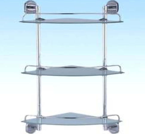 MENSOLA DA BAGNO ANGOLARE A 3 LIVELLI RIPIANI METALLO VETRO ARREDO CASA  Trade Shop italia - Napoli, Commerciovirtuoso.it