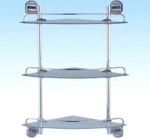 Mensola-Da-Bagno-Angolare-A-3-Livelli-Ripiani-Metallo-Vetro-Arredo-Casa