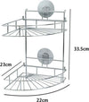 Mensola-Da-Bagno-Angolare-Angoliera-Doccia-A-2-Livelli-Ripiani-In-Metallo-79849