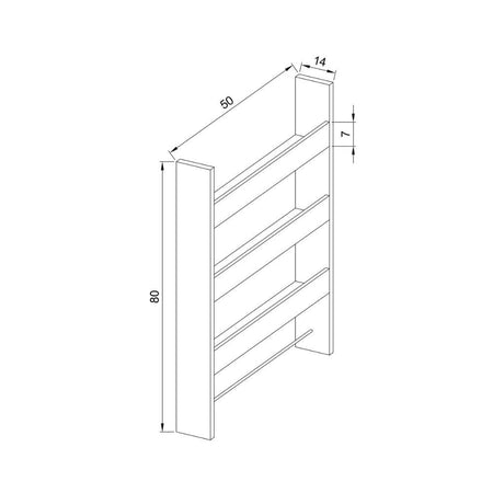 Mensola da parete Alisa 3 ripiani bianca