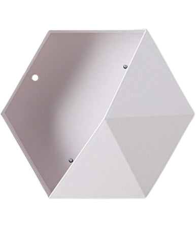 Mensola Da Parete Attrezzata A Muro Esagonale Scaffale Geometrico 27x23x7cm Mod