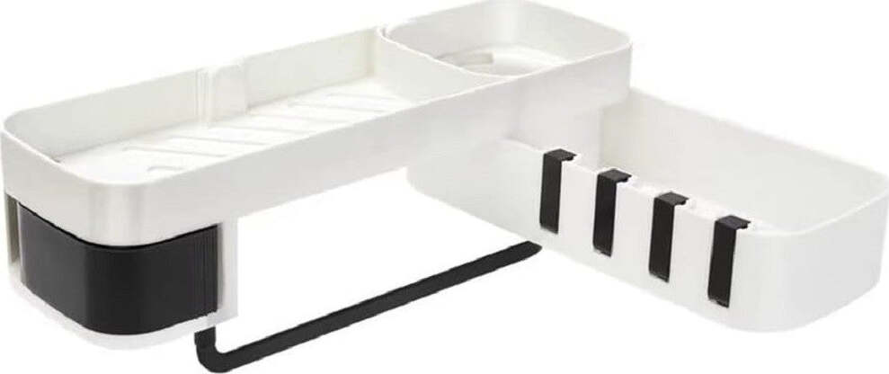 MytaYt Set 2 Mensole Da Bagno In Metallo Nero - Mensole Da Parete Per Bagno, Cucina O Camera - Foto 13