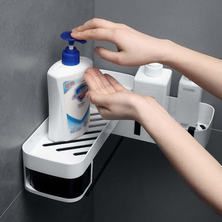 Mensola Da Parete Bagno Scaffale Rotante Portaoggetti Cucina Doccia Organizzatore Casa e cucina/Bagno/Mobili da bagno/Mensole bagno Trade Shop italia - Napoli, Commerciovirtuoso.it