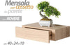 Mensola Da Parete Con Cassetto Sospeso Pensile In Legno Rovere 40x24x10cm 782510 Casa e cucina/Organizzazione interni/Porta oggetti cassetti e scaffali/Mensole da muro Trade Shop italia - Napoli, Commerciovirtuoso.it