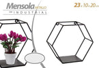 Mensola Esagonale Bacheca Parete Metallo Classico Moderno Nero 23x10x20cm 822193 Casa e cucina/Organizzazione interni/Porta oggetti cassetti e scaffali/Mensole a cubo da parete Trade Shop italia - Napoli, Commerciovirtuoso.it