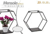 Mensola-Esagonale-Bacheca-Parete-Metallo-Classico-Moderno-Nero-23x10x20cm-822193