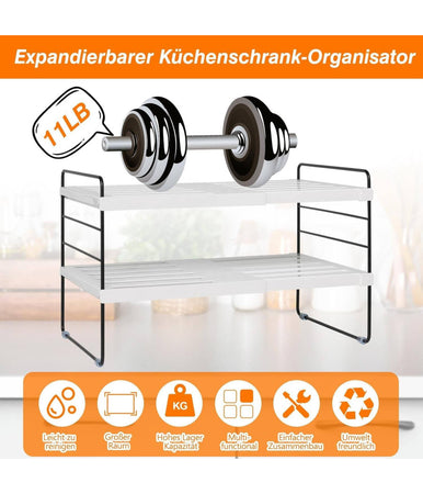 Mensola Estendibile Organizer Da Cucina Portaspezie Scaffale A 3 Ripiani Multius