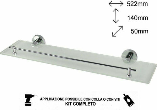 Mensola In Acciaio Vetro Da Muro Fissaggio Viti Colla Mastice Arredo Bagno 52196 Casa, arredamento e bricolage > Accessori Bagno > Set da Bagno Trade Shop italia - Napoli, Commerciovirtuoso.it
