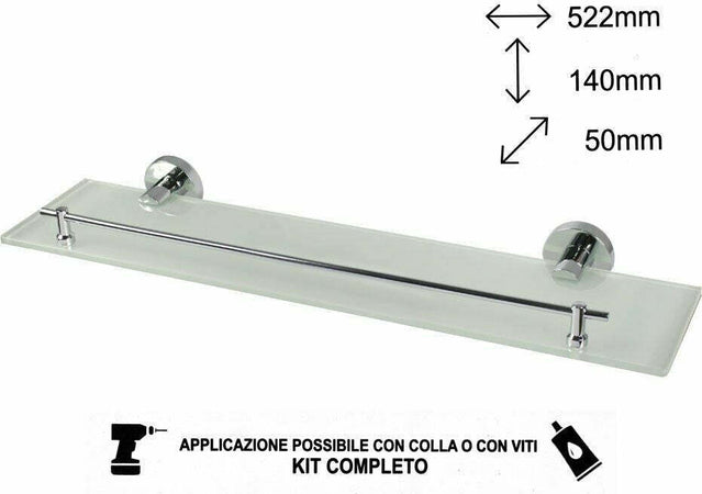 Mensola In Acciaio Vetro Da Muro Fissaggio Viti Colla Mastice Arredo Bagno 52196 Casa, arredamento e bricolage > Accessori Bagno > Set da Bagno Trade Shop italia - Napoli, Commerciovirtuoso.it