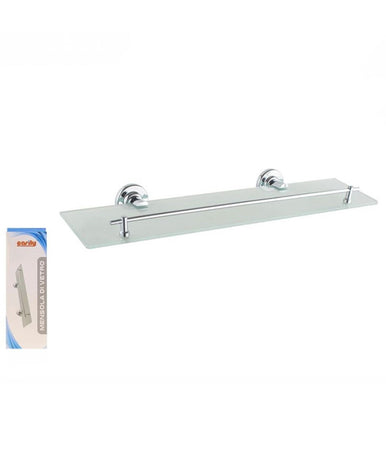 Mensola In Vetro Satinato Arredo Bagno Con Reggimensola Fissaggio A Parete 79816
