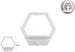 Mensola-Legno-Bianco-Esagonale-27cm-Arredo-Casa-Cameretta-70200-Scaffale-Parete