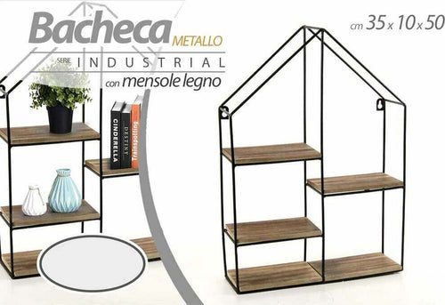 Mensola Parete Casa 4 Mensole Ripiani Design Moderno Scaffale Legno Metallo Casa, arredamento e bricolage > Arredamento > Mobili e Accessori Trade Shop italia - Napoli, Commerciovirtuoso.it