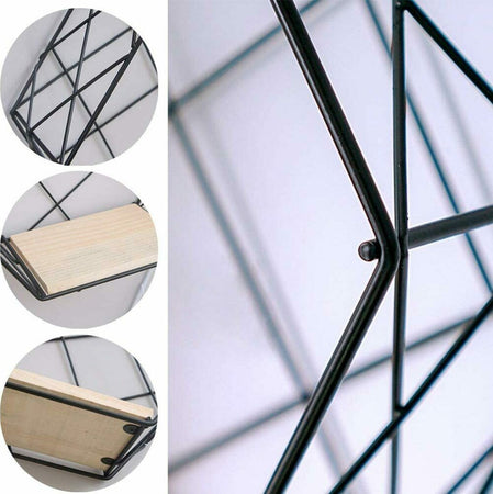 Mensola Parete Esagonale 1 Ripiano Design Moderno Scaffale Legno Mdf Metallo Nero Casa, arredamento e bricolage > Arredamento > Mobili e Accessori Trade Shop italia - Napoli, Commerciovirtuoso.it