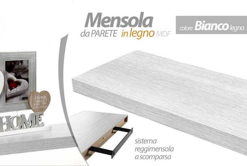 Mensola Parete Legno Reggimensola Scomparsa Bianco 40x25x4cm Kit Montaggio 790775 Fai da te/Ferramenta/Staffe e supporti per mensole Trade Shop italia - Napoli, Commerciovirtuoso.it