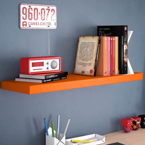 Mensola-Parete-Rettangolare-Scaffale-40x25x4cm-Libreria-Legno-MDF-Arancione