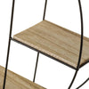 Mensola-Parete-Rotonda-3-Mensole-Ripiani-Scaffale-Moderno-Legno-Naturale-e-Nero