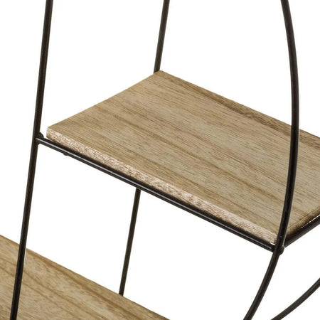 Mensola-Parete-Rotonda-3-Mensole-Ripiani-Scaffale-Moderno-Legno-Naturale-e-Nero