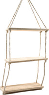 Mensola pensile a 3 ripiani in legno appendibile con corda da 95 cm Casa e cucina/Organizzazione interni/Porta oggetti cassetti e scaffali/Mensole da muro Decor Space - Altamura, Commerciovirtuoso.it