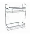 Mensola Per Doccia Bagno Rettangolare 2 Ripiani Portaoggetti 30,5x12x38 Cm 79301