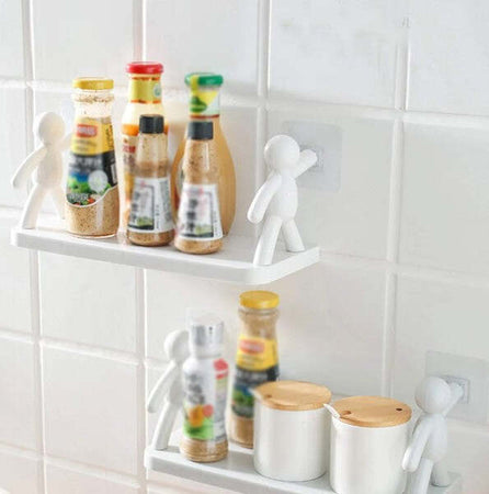 Mensola-Ripiano-Multiuso-Porta-Oggetti-Fissaggio-Con-Adesivo-Per-Bagno-Cucina