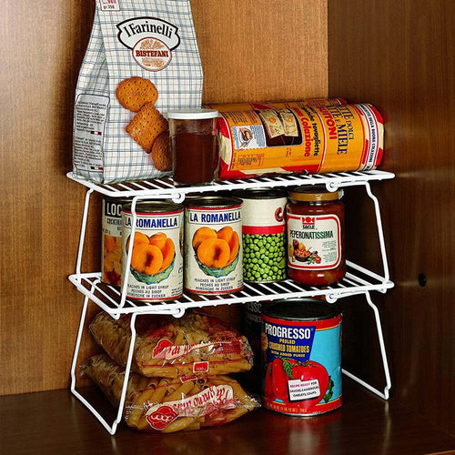 Mensola Salvaspazio Sovrapponibile Organizer Cucina Armadio Mobili Smontabile Casa e cucina/Organizzazione interni/Porta oggetti cassetti e scaffali/Mensole da muro Trade Shop italia - Napoli, Commerciovirtuoso.it