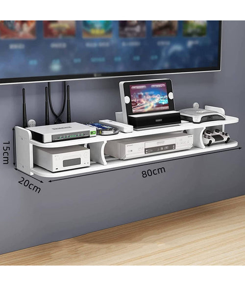 Mensola Sospesa A Parete Scaffale Con Divisorio Wpc Portaoggetti Top Box Arredo