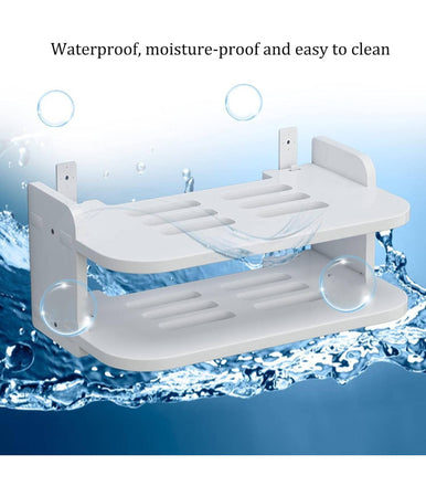 Mensola Sospesa A Parete Scaffale Con Divisorio Wpc Portaoggetti Top Box Arredo