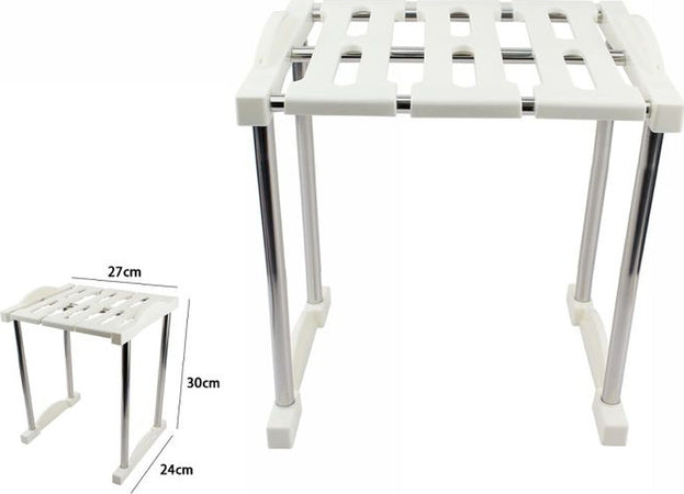 Mensola Organizer Furinno Helena - Impilabile Da Bancone, Marmo Bianco - Foto 7