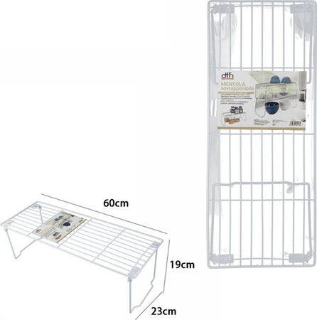 Mensola Sovrapponibile Salvaspazio Organizer Cucina Armadio Mobili Ripiano 60 Cm Casa e cucina/Organizzazione interni/Organizzazione guardaroba/Accessori da armadio/Mensole da armadio Trade Shop italia - Napoli, Commerciovirtuoso.it