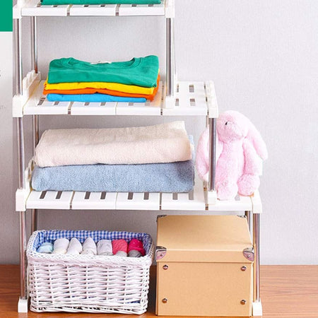 Mensola Sovrapponibile Salvaspazio Organizer Impilabile Armadio Mobili 65x24x30 Casa e cucina/Organizzazione interni/Organizzazione guardaroba/Accessori da armadio/Mensole da armadio Trade Shop italia - Napoli, Commerciovirtuoso.it