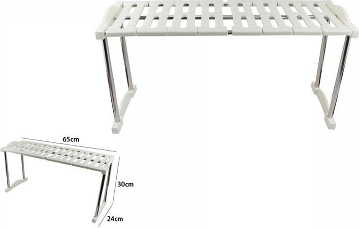 Mensola Sovrapponibile Salvaspazio Organizer Impilabile Armadio Mobili 65x24x30 Casa e cucina/Organizzazione interni/Organizzazione guardaroba/Accessori da armadio/Mensole da armadio Trade Shop italia - Napoli, Commerciovirtuoso.it