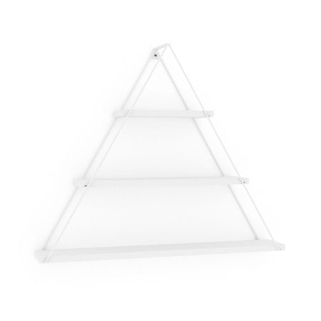 Mensola triangolare 3 ripiani Moset bianco totale MT191006
