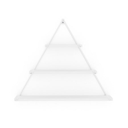 Mensola triangolare 3 ripiani Moset bianco totale MT191006