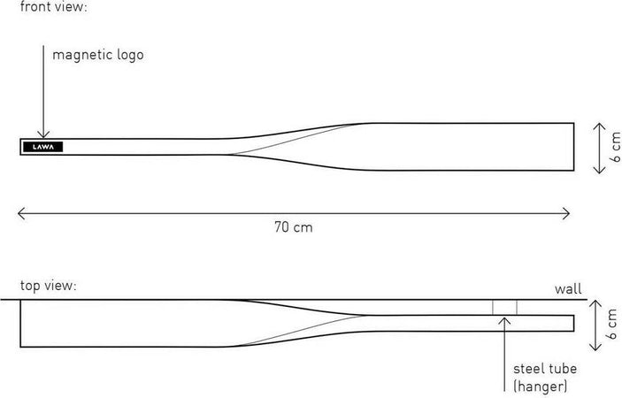Mensola Twist 2in1 76x6x6 (lxpxa) Cm Mensola E Lavagna Magnetica In Rovere Per La Cucina E L'ingresso Di Casa Lawa Casa e cucina/Organizzazione interni/Porta oggetti cassetti e scaffali/Mensole da muro MesmerizeD - Porto Sant’Elpidio, Commerciovirtuoso.it