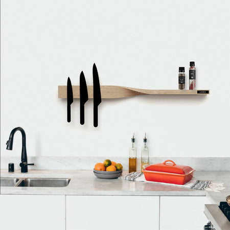 Mensola Twist 2in1 76x6x6 (lxpxa) Cm Mensola E Lavagna Magnetica In Rovere Per La Cucina E L'ingresso Di Casa Lawa Casa e cucina/Organizzazione interni/Porta oggetti cassetti e scaffali/Mensole da muro MesmerizeD - Porto Sant’Elpidio, Commerciovirtuoso.it