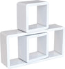 Mensole A Cubo Set Di 3 Da Parete Stile Retró Bianco Casa e cucina/Organizzazione interni/Porta oggetti cassetti e scaffali/Mensole da muro Liquidator Italia - Nicosia, Commerciovirtuoso.it