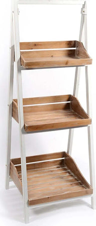 Mensoliera a scala con 3 ripiani in legno per arredo casa interno 50 x 50 x h145 cm Casa e cucina/Organizzazione interni/Porta oggetti cassetti e scaffali/Cassettiere Decor Space - Altamura, Commerciovirtuoso.it