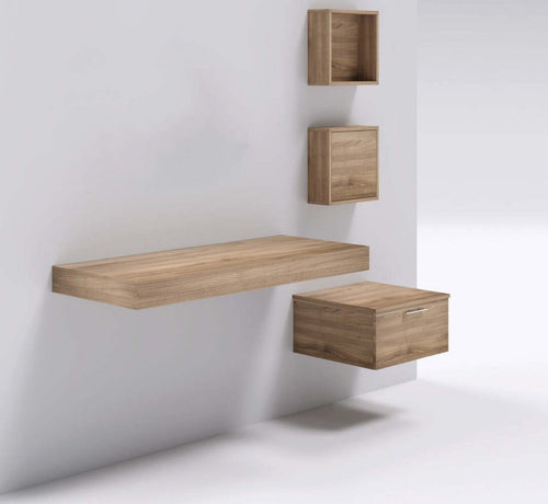 Mensolone in laminato sospeso per lavabi cassettiera pensili Noce Tranche Casa e cucina/Bagno/Mobili da bagno/Mobiletti con lavabo Ogomondo - Martina Franca, Commerciovirtuoso.it
