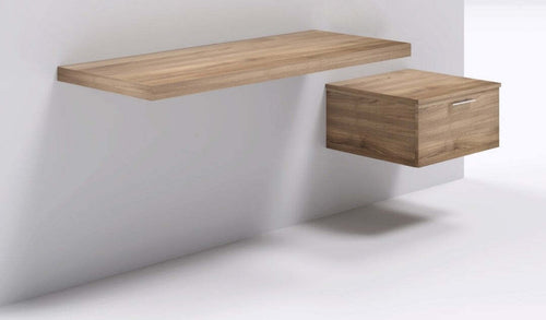 Mensolone in laminato sospeso per lavabi da appoggio e cassettiera Noce Tranche Casa e cucina/Bagno/Mobili da bagno/Mobiletti con lavabo Ogomondo - Martina Franca, Commerciovirtuoso.it
