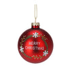 Sfere per albero di Natale in vetro Merry Christmas per decorazione natalizia