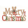 Scritta decorativa Merry Christmas in legno decorazione natalizia